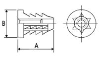 Woodfit - Headed - Type B - M6x10.50mm