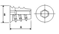 Woodfit - Headed - Type D - M6x13mm