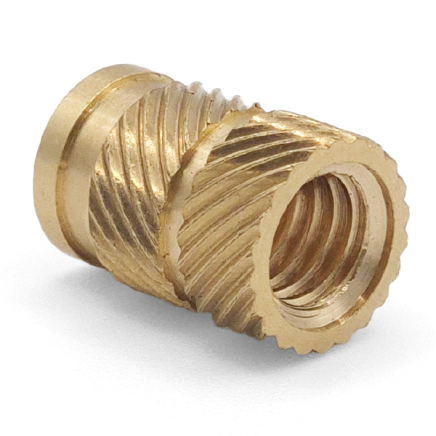 Unheaded brass Heatfit insert for thermoplastics
