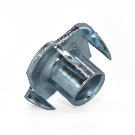 Threaded stainless steel T-Nut insert for woodworking projects