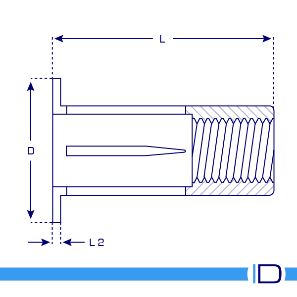 Heavy duty Versa Nut schematic drawing