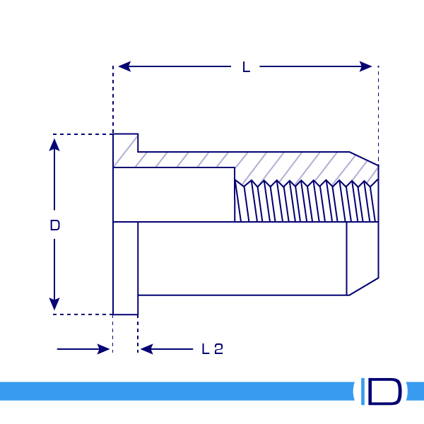 Rivnut Schematic technical drawing