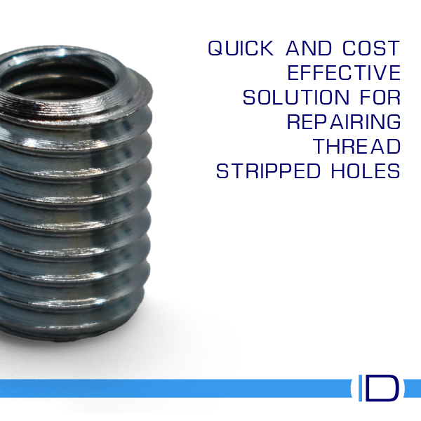 Repair stripped threads and reduce thread size