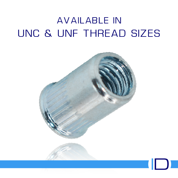 UNF & UNC Threaded Rivet Nut Inserts