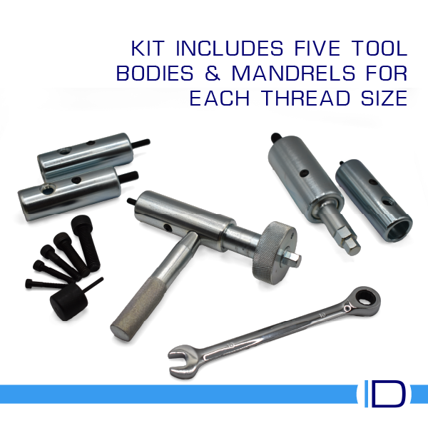 Rivet Nut Tool with different sized Mandrels