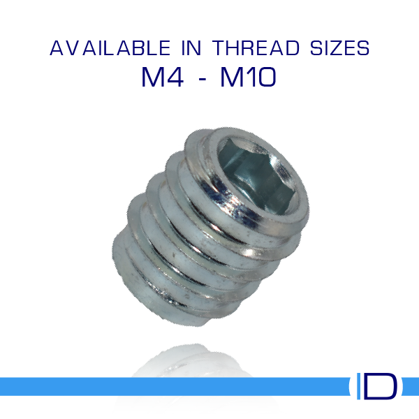 Zinc-plated steel screw-in insert without flange for timber