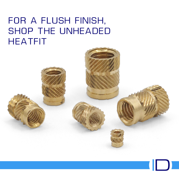 Brass unheaded Heatfit threaded insert