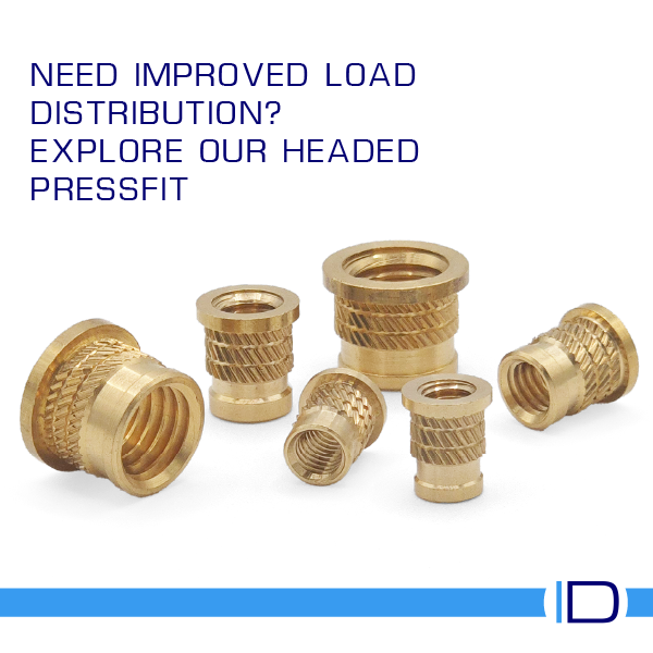 Brass threaded insert designed for reliable installation in plastics