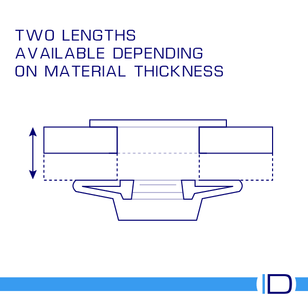Screw Anchor installed showing collapsed legs behind panel