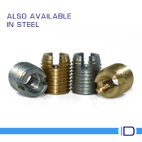 Brass and Steel metal threaded inserts
