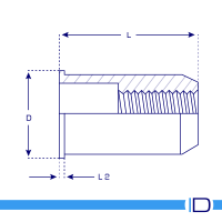 Rivnut Schematic technical drawing