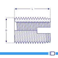 Screw-In threaded insert schematic drawing