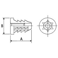 Woodfit - Headed - Type B - M8x15.50mm