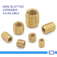 Self-tapping brass threaded insert offering high pull-out and vibration resistance