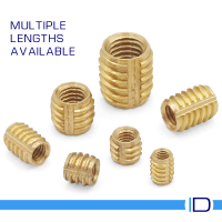 Flush-fit brass Screwfit insert for post-mould installation