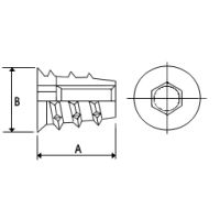 Woodfit - Headed - Type D - M8x20mm