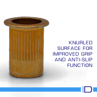 Round Rivet Nut with knurled body