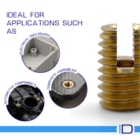 Slotted Screwfit insert for plastics, composites and metal materials
