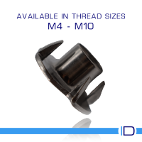 Close-up of stainless steel T-Nut showing durable threaded design