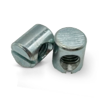 Metal cross dowel for furniture assembly