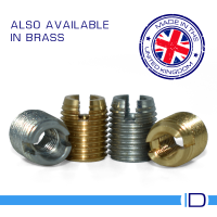 Brass and Steel metal threaded inserts - Made in the UK