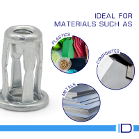 Long Jack Nut insert for sheet metal and composites
