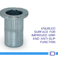 Round Rivet Nut with knurled body