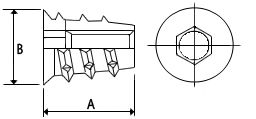 Woodfit - Headed - Type D - M8x20mm